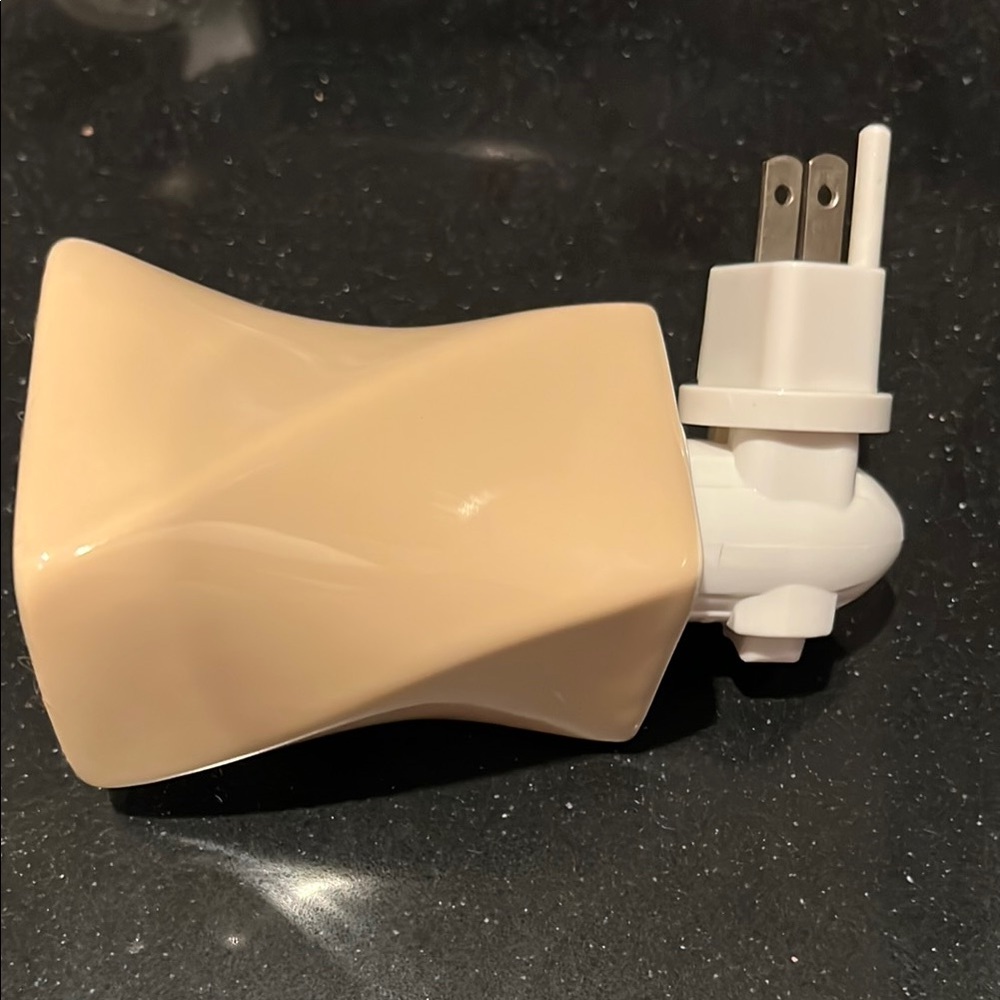 Beige Ceramic Wall Plug-In Wax Warmer